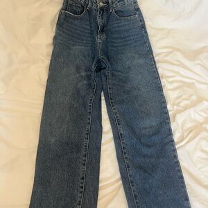 Medium-Dark Wash Blue Denim Jeans